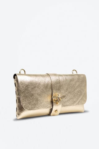 Sac bandoulière en cuir - Doré