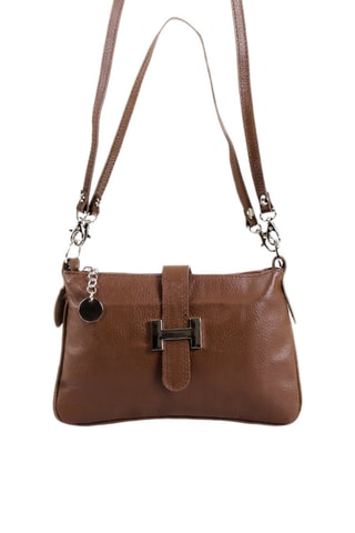 Sac bandoulière en cuir Allerona - Marron