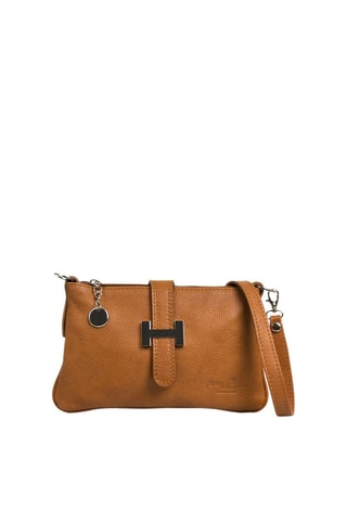 Sac bandoulière en cuir Allerona - Marron