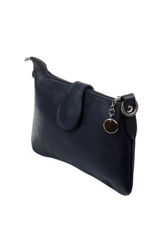 Sac bandoulière en cuir Allerona - Noir et bleu