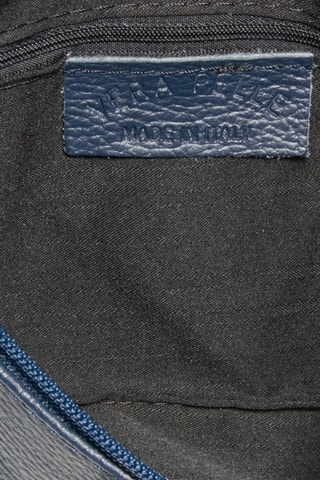 Sac bandoulière en cuir Allerona - Noir et bleu