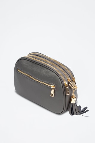 Sac bandoulière en cuir - Gris