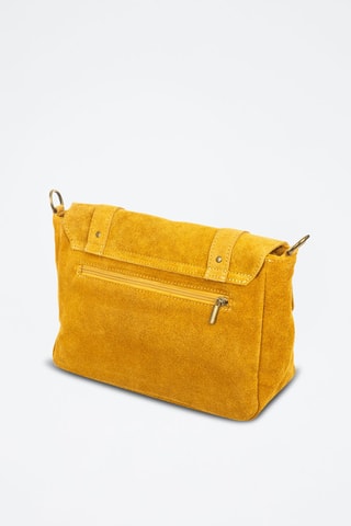 Sac bandoulière en nubuck Aviatico - Marron et doré