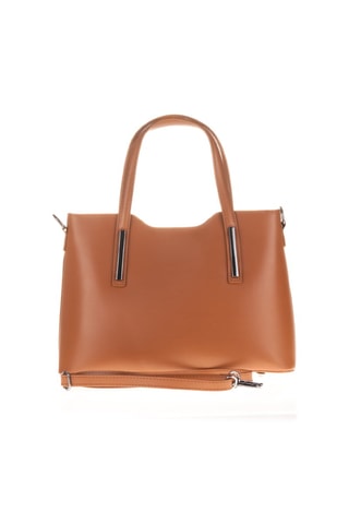 Mala cabaz em couro Camel - 