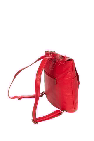 Mochila em couro - Vermelho - Vermelho
