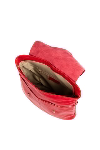 Mochila em couro - Vermelho - Vermelho