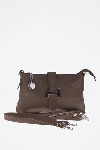 Sac bandoulière en cuir - Marron