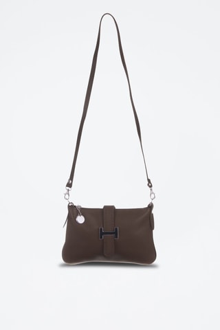 Sac bandoulière en cuir - Marron