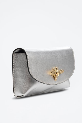 Sac bandoulière en cuir - Argenté