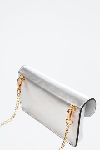 Sac bandoulière en cuir - Argenté