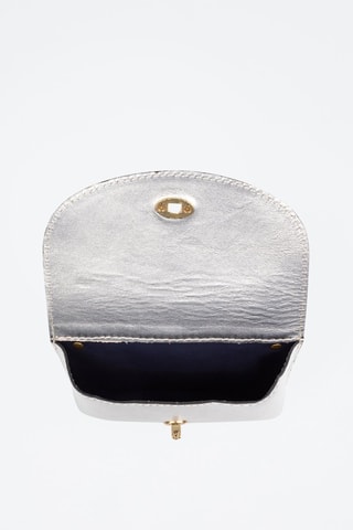 Sac bandoulière en cuir - Argenté