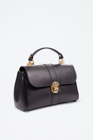 Sac cartable en cuir Asiago - Noir