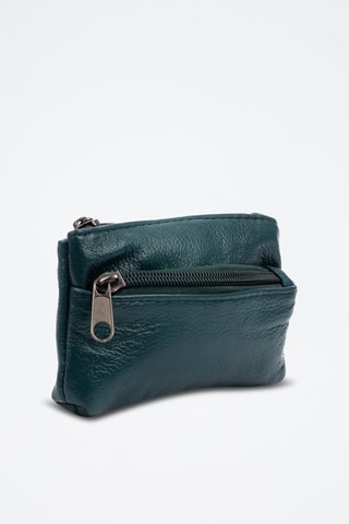 Porte-monnaie en cuir Atrani - Turquoise