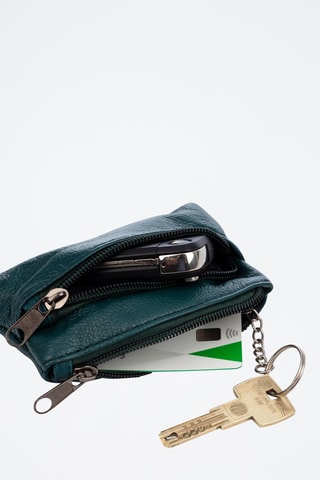 Porte-monnaie en cuir Atrani - Turquoise