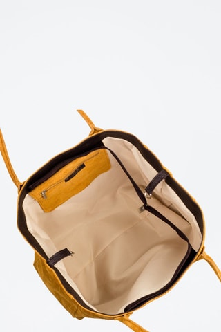 Mala shopper em nobuck Annagrazia - Camel - Castanho