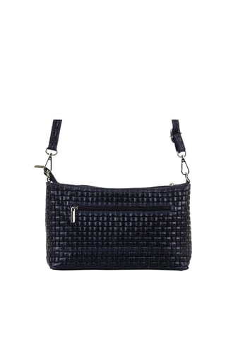 Sac bandoulière en cuir - Bleu