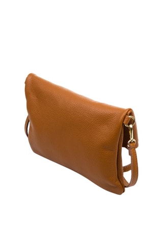 Sac à main et pochette en cuir - Marron et doré