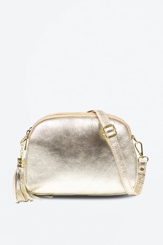 Sac bandoulière en cuir - Argenté