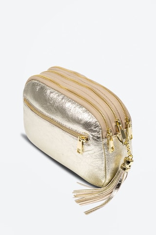 Sac bandoulière en cuir - Argenté