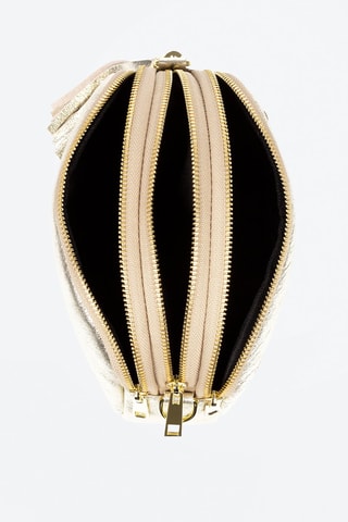 Sac bandoulière en cuir - Argenté