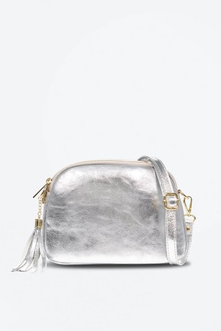 Sac bandoulière en cuir - Argenté