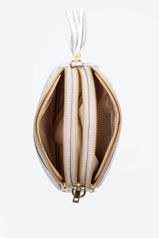 Sac bandoulière en cuir - Argenté