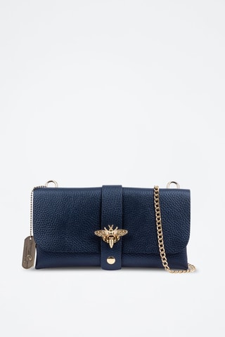 Pochette en cuir Amaseno - Bleu et doré