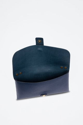 Pochette en cuir Amaseno - Bleu et doré