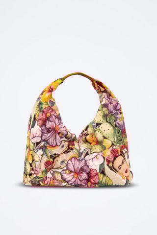 Mala shopper Banzi - Cru - Branco, verde e castanho