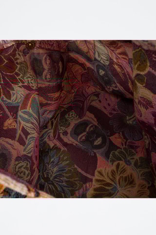 Mala shopper Banzi - Cru - Branco, verde e castanho