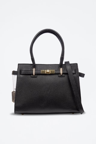 Sac à main en cuir Banari - Noir et doré