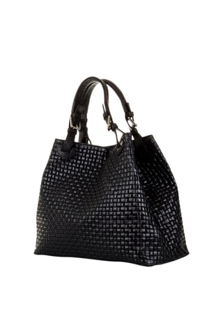 Mala shopper em couro - Preto - Preto