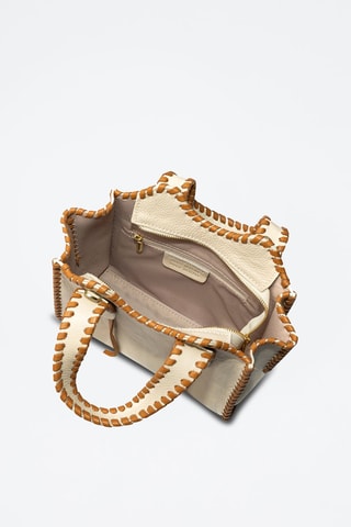 Sac à main en cuir Avio - Marron et beige