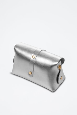 Sac bandoulière en cuir Aurora - Argenté