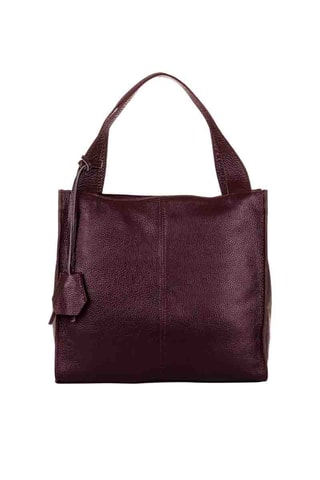 Mala de ombro em couro Bordô - Violeta