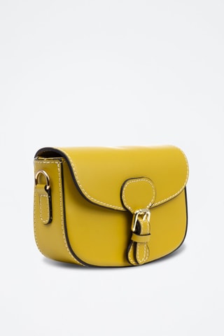 Sac bandoulière en cuir - Vert et doré