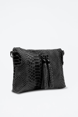 Sac bandoulière en cuir Savina - Noir