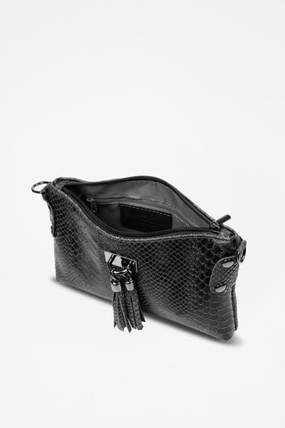 Sac bandoulière en cuir Savina - Noir