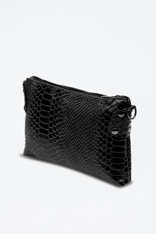 Sac bandoulière en cuir Savina - Noir