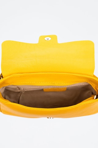 Sac bandoulière en cuir Arcade - Jaune