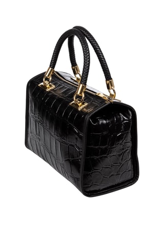 Sac à main en cuir - Noir et doré