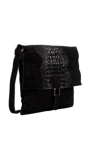 Sac bandoulière en cuir Daniela - Noir