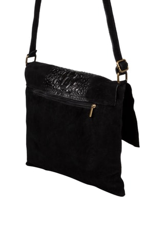 Sac bandoulière en cuir Daniela - Noir
