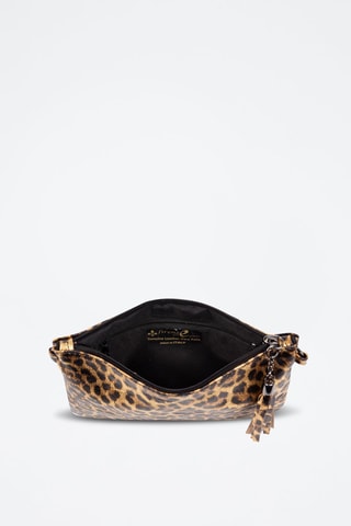 Sac bandoulière cuir - Beige, noir et marron