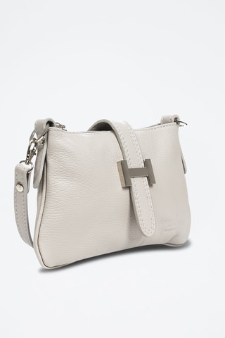 Sac bandoulière en cuir - Gris