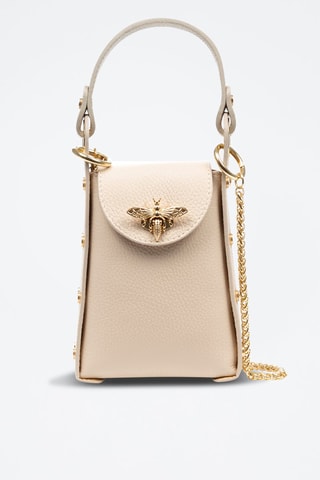 Sac à main en cuir Alviano - Beige et doré
