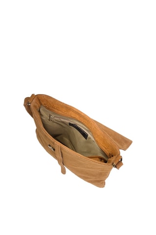 Sac bandoulière en nubuck  Firenze Artegiani - Marron et doré