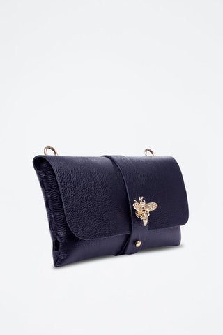 Sac bandoulière en cuir Amaseno - Bleu