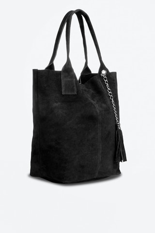 Sac porté épaule en cuir - Noir