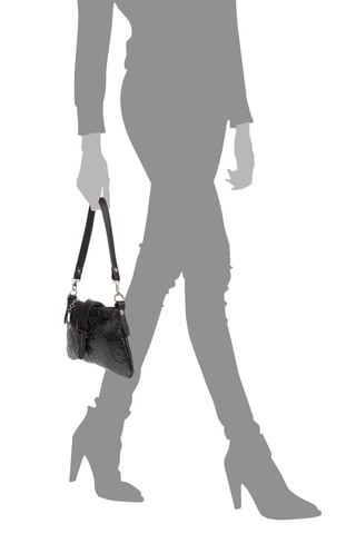 Sac bandoulière en cuir Allerona - Noir